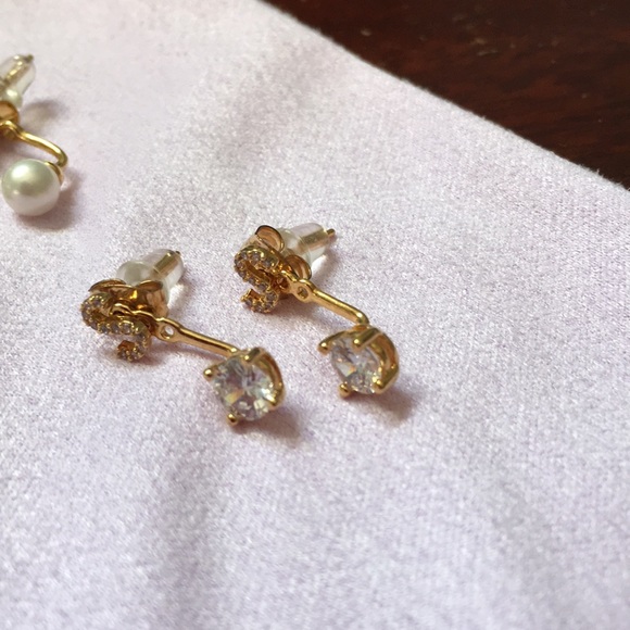 •Anthropologie S Monogram Front-Back Earrings• - Picture 4 of 6